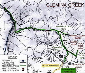 Clemina Creek Trail Map